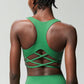 Racer back fitness yoga bra