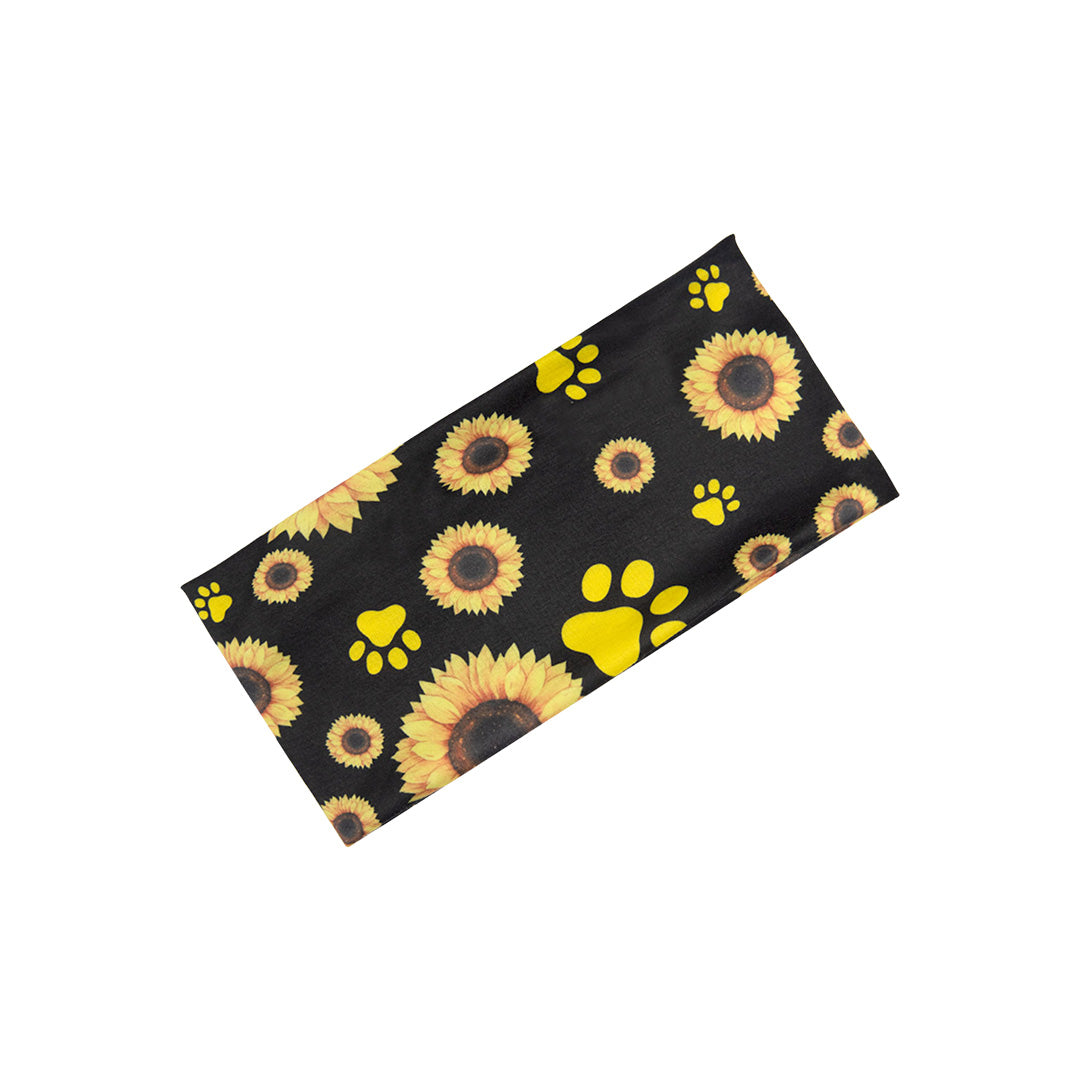 Sunflower Print Elastic Yoga Headband