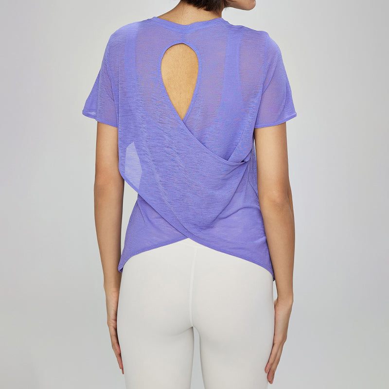 New cut-out cross-breathable short-sleeved tops