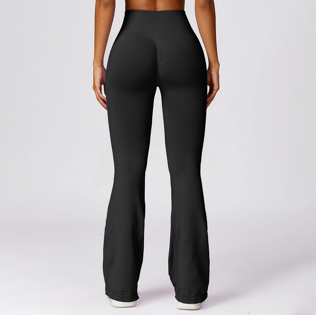 Tight fit seamless yoga bell bottoms pants