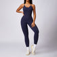 Cut-out beautiful back seamless sports bodysuits