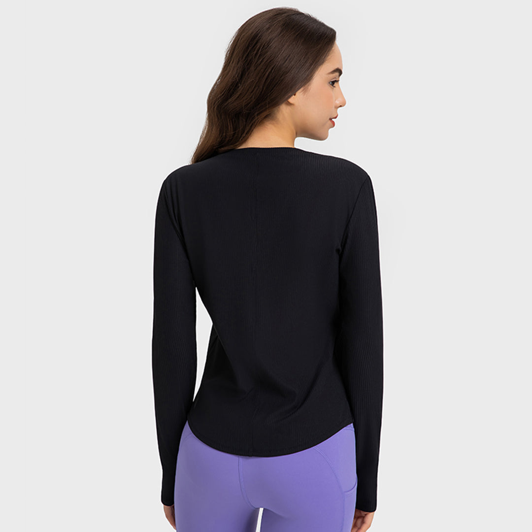 High elastic exercise long sleeve yoga tops