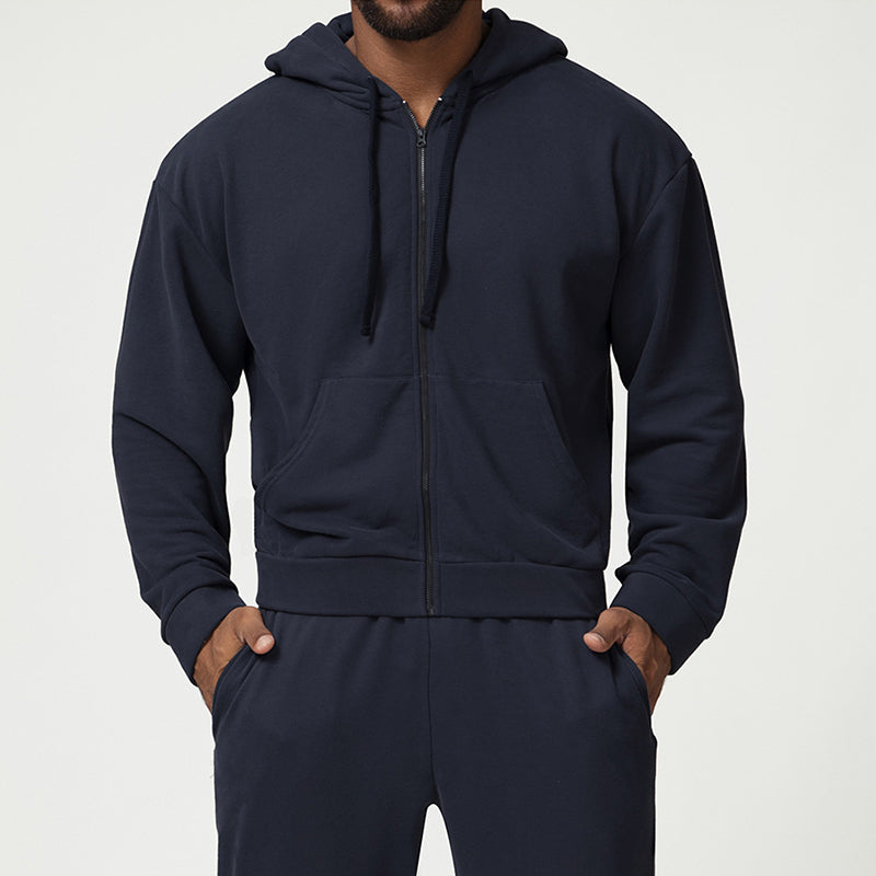 Men's zipper front Hooded Fitness Sports Citywalk Sweatshirt