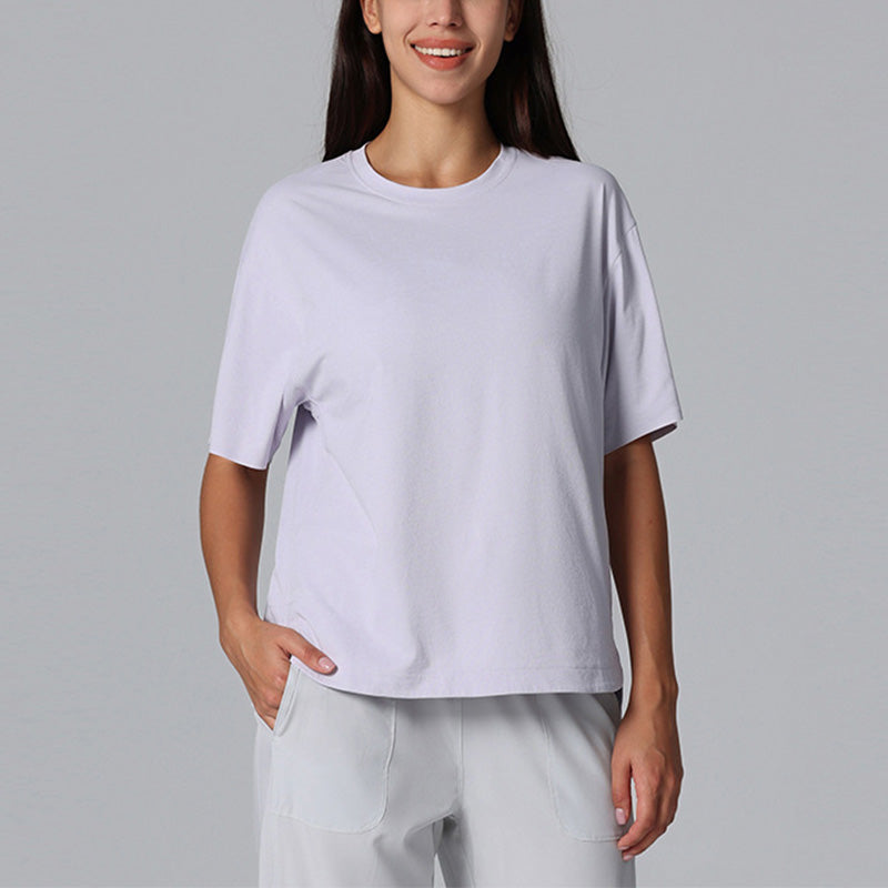 Soft Round Neck Cooling Sports Short Sleeve Top