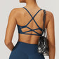 Seamless U Neck Cross Back Quick-Dry Sports Bra