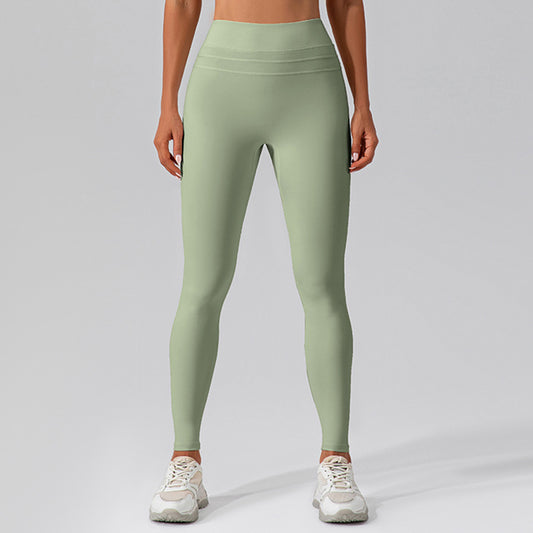 High waist skinny solid color leggings