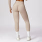 Solid high-waisted hip-lifting athletic leggings