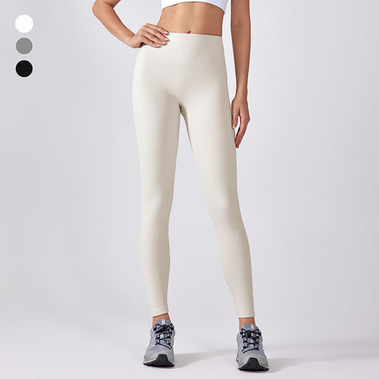 Autumn and winter plus velvet nude high waist yoga Leggings