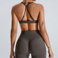 Cross-breathable seamless fitness sports bras