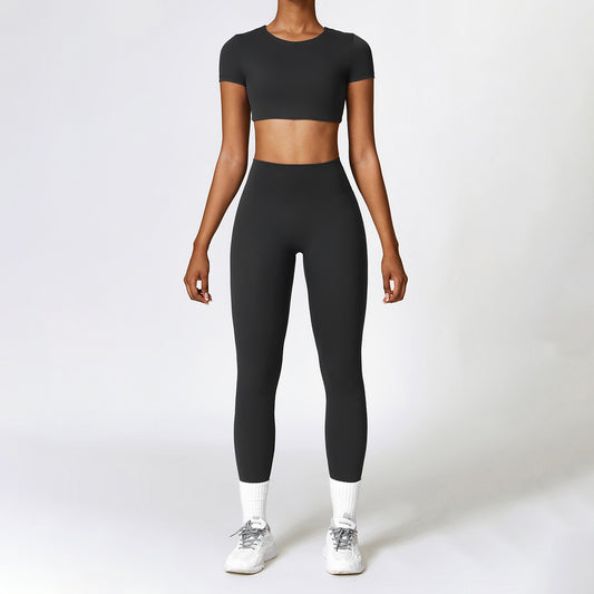 Ensembles de soutiens-gorge de sport et de leggings longs de fitness en plein air