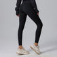 Stand Collar Full Zipper Sports Jacket + Leggings 2-Piece Set