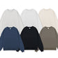 Solid color velvet crew neck sweatshirt