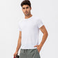 Men's solid crewneck sweat-absorbing T-shirt