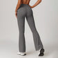 Brushed Cross High Waist Fitness Wide Leg Pants