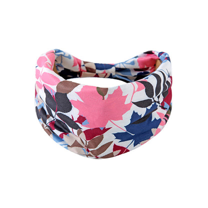 Printed Elastic Wide-Brimmed Yoga Strap Hair Accessory