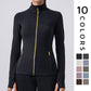 Long Sleeve Slim-fit stand Collar and full zipper Sports jacket