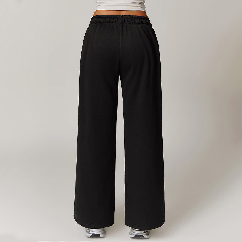 autumn and winter fleece straight leg sports Sweatpants