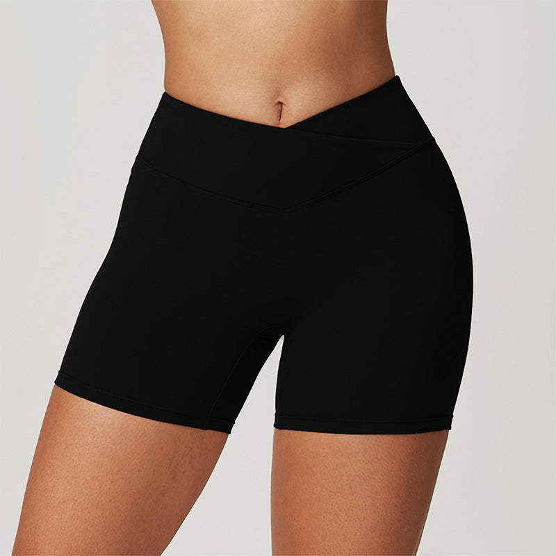 Ultra-Soft Breathable V-Cross High Waist Shorts