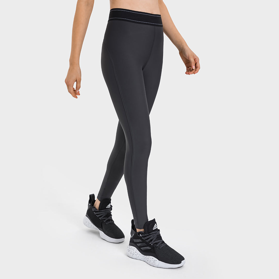 Solid trimmed sports Leggings