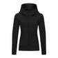 Solid color zipper hoodie