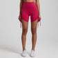 Solid bottom drawstring sports shorts