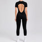 Short-sleeved backless leggings bodysuit