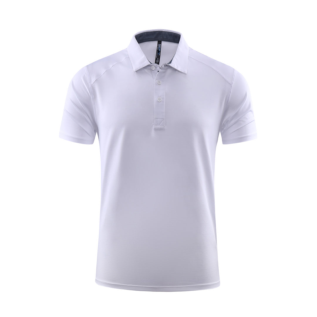 Men's solid color breathable sports polo shirt