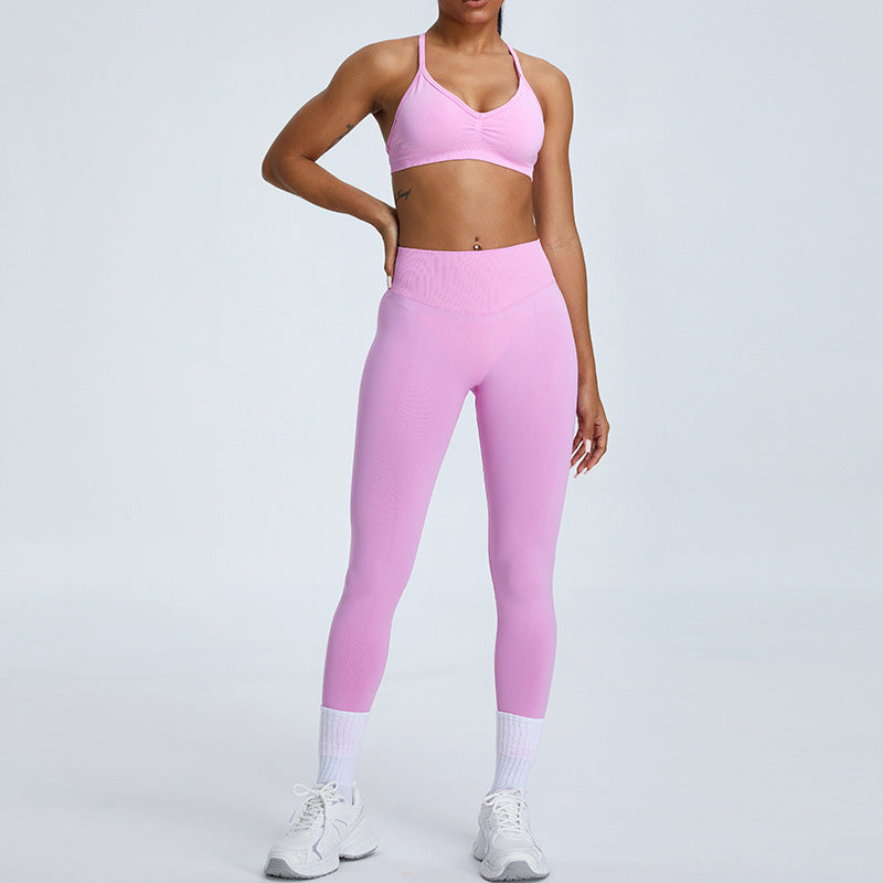 Quick-drying gym bra & sports leggings sets