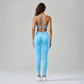 Thin Straps Sports Cross Back Yoga Vest + Legging 2-Piece Set