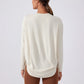 Nude and breathable long sleeve loose sports top