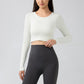 Breathable Outdoor Sports Long Sleeve Crop Top