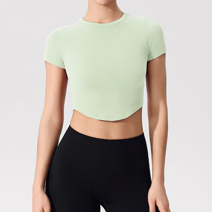 Ultra-soft Quick Dry Short Sleeve Yoga Crop Top