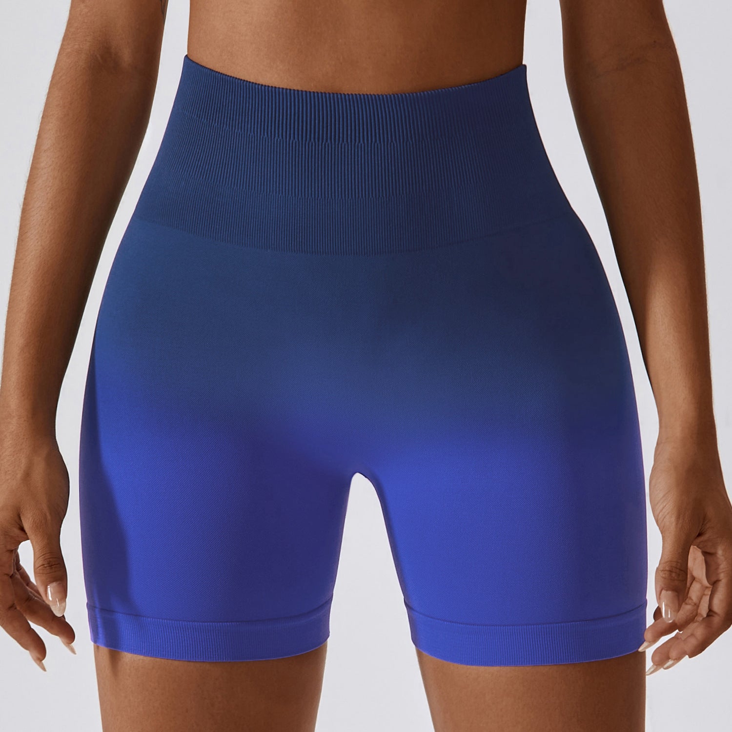 Colourful gradient hip-lifting seamless shorts