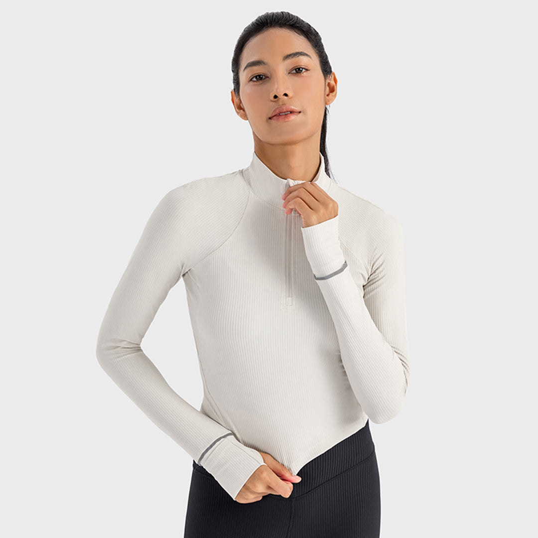High-bounce reflective strip sports tops