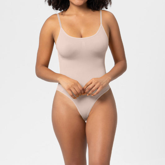 Seamless Adjustable Straps Thong Plus Size Jumpsuits