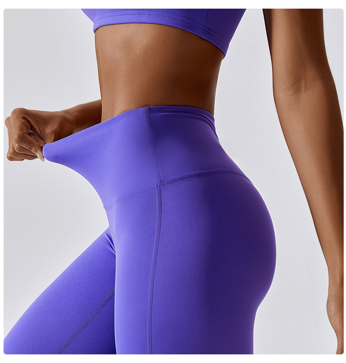 Leggings fonctionnels de couleur unie qui soulèvent les fesses