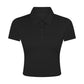 Short sleeved solid color sports polo shirt