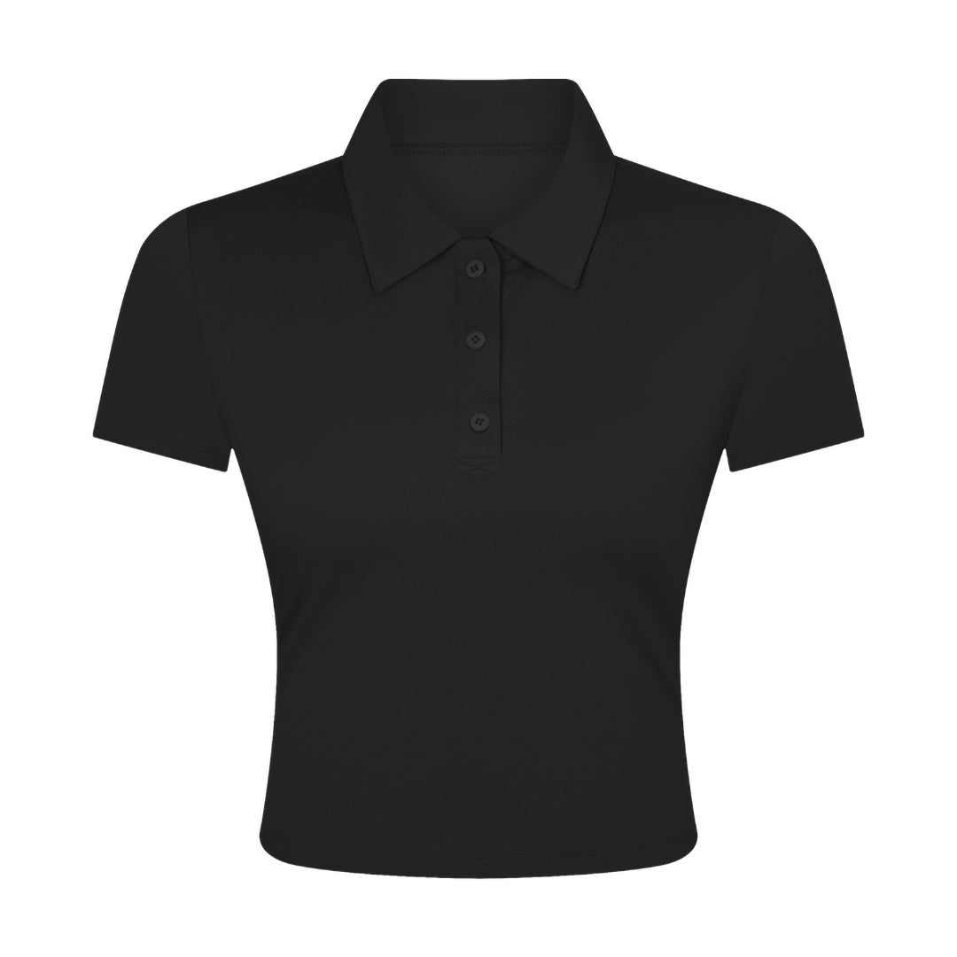 Short sleeved solid color sports polo shirt