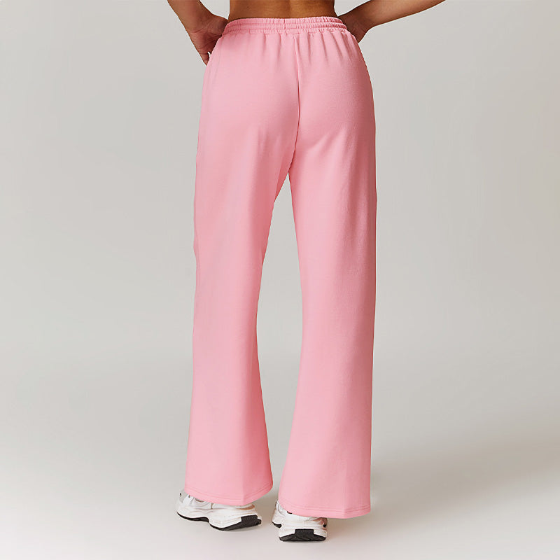 Casual And Loose High Waist Straight Leg Sports Sweatpants