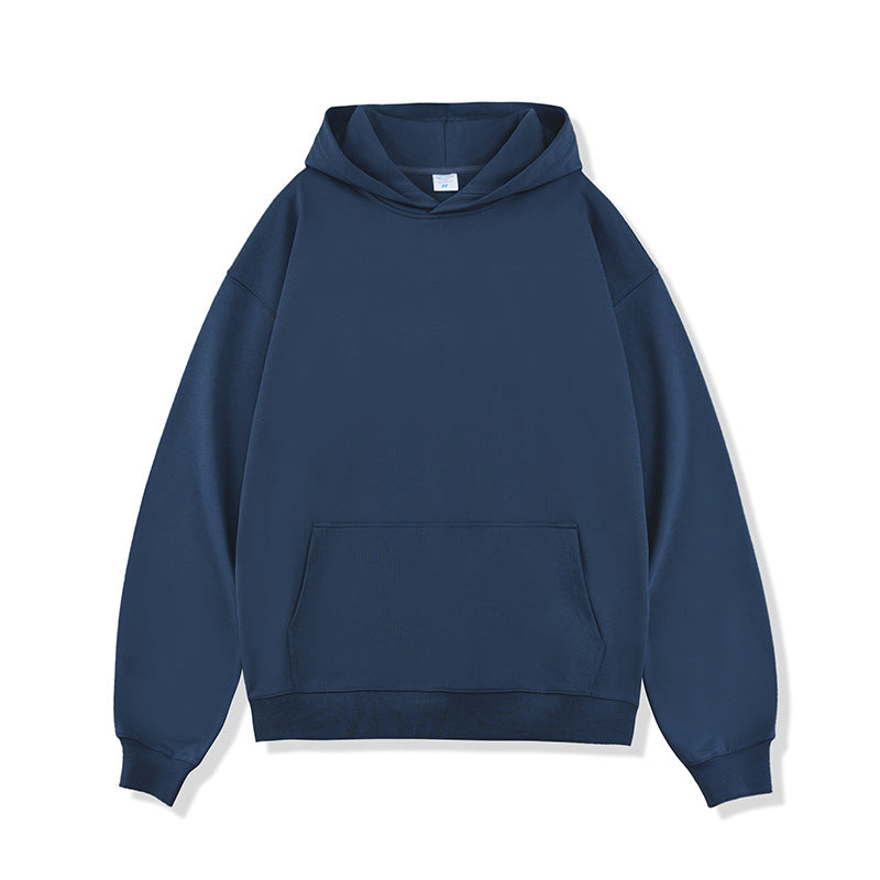 Thickened solid color hooded sweatshirt