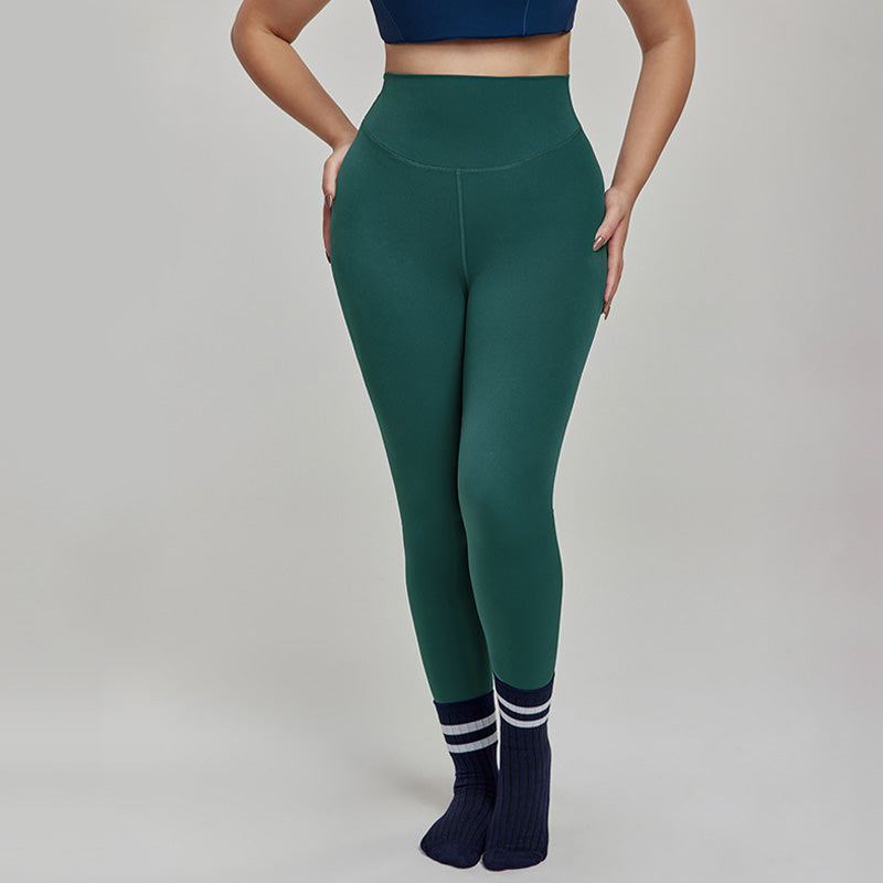 High waisted tummy control plus size yoga leggings