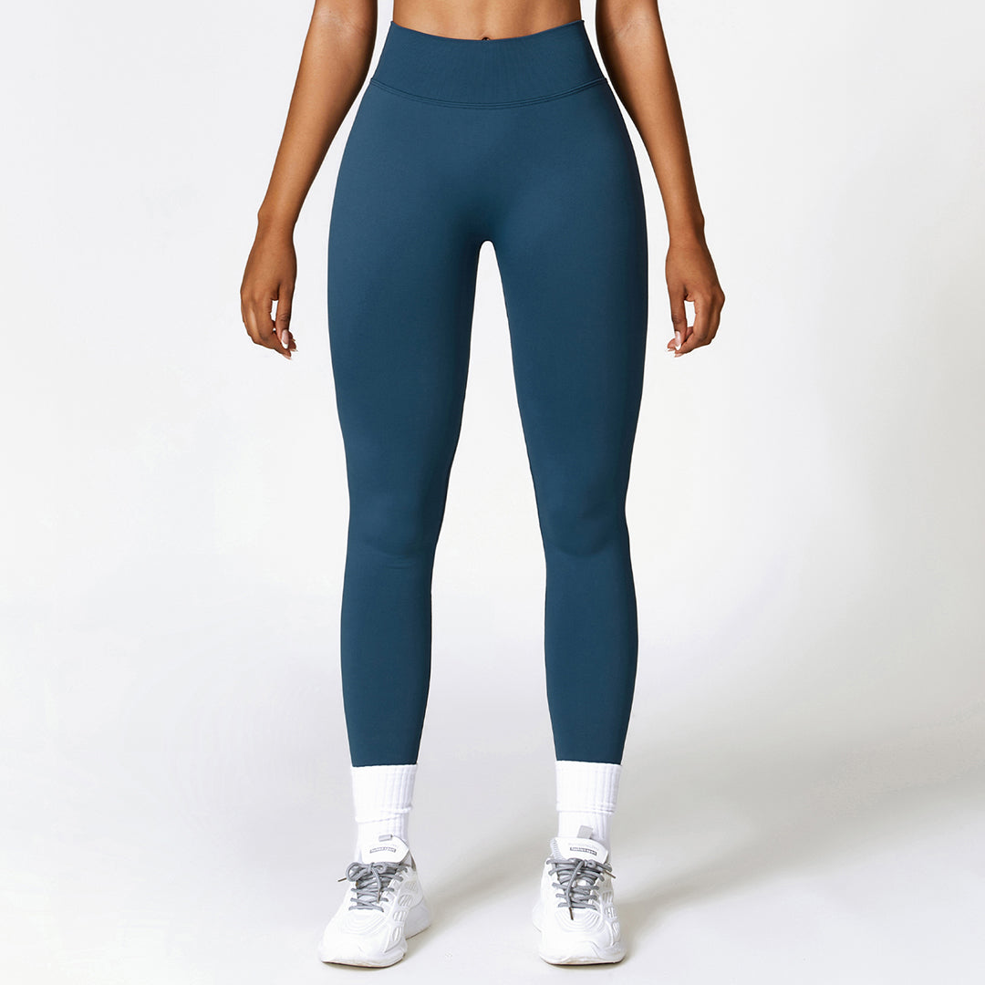 High-rise hip-lifted skinny seamless leggings