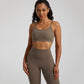 High stretch back bifurcation sports bra