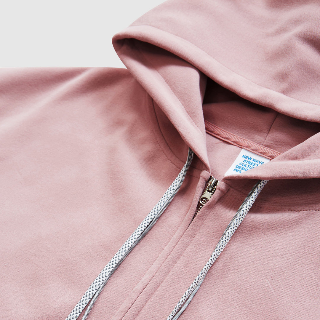 Zippered hooded sweatshirt