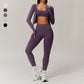 Long Sleeve Fitness jacket + High-waist leggings 2-piece set