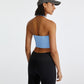 Solid halterneck sports bra