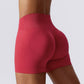 Cross-waisted hip-lift sports shorts