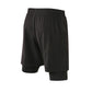 Men's fake two solid color training shorts