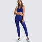 Solid color sports fitness 2-piece set