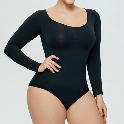 Women's Slim Fit Seamless Long Sleeved Jumpsuit Bodyshape